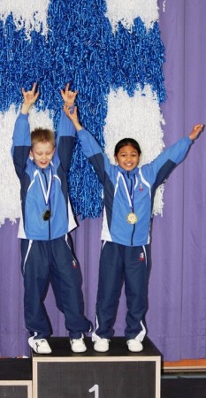 Finnish Open  2011 winners in kids pair serie. Keni and Naam Suomalainen.